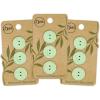 imageDritz Round 18mm Natural 9 Recycled Cotton Buttons 18 mm 9 CountLight Green
