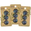 imageDritz Round 20mm Black 9 Recycled Hemp Buttons 20 mm 9 CountDark Blue