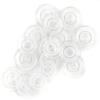 imageDritz Transparent 17mm 16 pcs Inner Buttons Clear Count