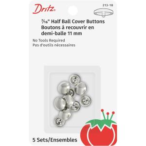 imageDritz 21336 Half Ball Cover Buttons Size 36  78Inch 3SetsSize 18 716Inch