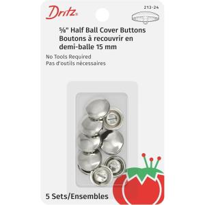 imageDritz 21336 Half Ball Cover Buttons Size 36  78Inch 3SetsSize 24 58Inch