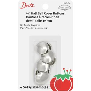 imageDritz 21336 Half Ball Cover Buttons Size 36  78Inch 3SetsSize 30 34Inch
