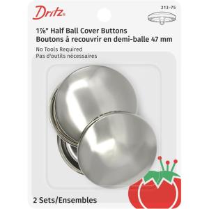imageDritz 21336 Half Ball Cover Buttons Size 36  78Inch 3SetsSize 75 178Inch