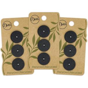 imageDritz Geometric Round 20mm Dark Blue 9 Recycled Hemp Buttons 20 mm 9 CountBlack