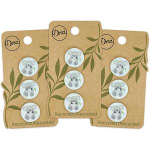 imageDritz Koala Light Green 9 Recycled Cotton Buttons 18mm 1116quot 9 CountLight Blue