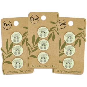 imageDritz Koala Light Green 9 Recycled Cotton Buttons 18mm 1116quot 9 CountLight Green