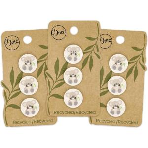 imageDritz Koala Light Green 9 Recycled Cotton Buttons 18mm 1116quot 9 CountNatural