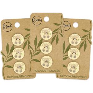 imageDritz Koala Light Green 9 Recycled Cotton Buttons 18mm 1116quot 9 CountYellow