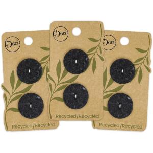 imageDritz Round 18mm Natural 9 Recycled Cotton Buttons 18 mm 9 CountBlack