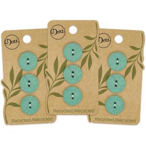 imageDritz Round 18mm Natural 9 Recycled Cotton Buttons 18 mm 9 CountDark Green