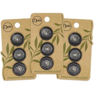 imageDritz Round 20mm Black 9 Recycled Hemp Buttons 20 mm 9 CountBlack