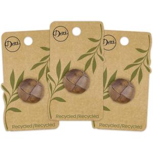 imageDritz Round 23mm 3 Recycled Leather Shank Buttons 23 mm Medium Brown 3 CountMedium Brown