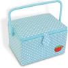 imageDritz Large Kit Aqua Dots Filled Sewing Basket