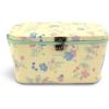 imageDritz Large Oval Yellow Floral Sewing Basket
