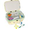 imageDritz Large Oval Yellow Floral Sewing Basket