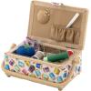 imageDritz Small Thread Sewing Basket Colorful Spools