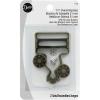 imageDritz 638 Overall Buckles with NoSew Buttons for 114Inch Antique Brass 2Count