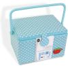 imageDritz Large Kit Aqua Dots Filled Sewing Basket