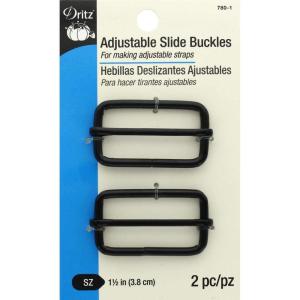 imageDritz 7801 Adjustable Slide Buckles for 112Inch Straps Matte Black 2Count