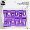 imageDritz Craft MultiUse Clear Purple Fabric Clips 12 Count