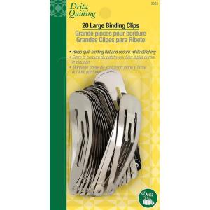imageDritz 3323 Binding Quilters Clips Large 20Count SilverLarge