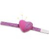 imageDritz Quilting Heart Wrist Pin Cushion with Adjustable Strap 1 Count Assorted Colors Green Pink or Purple2 inches
