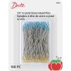 imageDritz 3035 Crystal Glass Head Pins 178Inch 100Count Blue and Yellow
