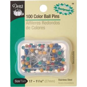 imageDritz 36 Color Ball Pins 1116Inch 100Count1116Inch