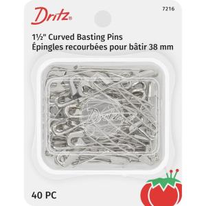 imageDritz 7216 Safety Pins Curved Size 2 Nickel 40CountSize 2