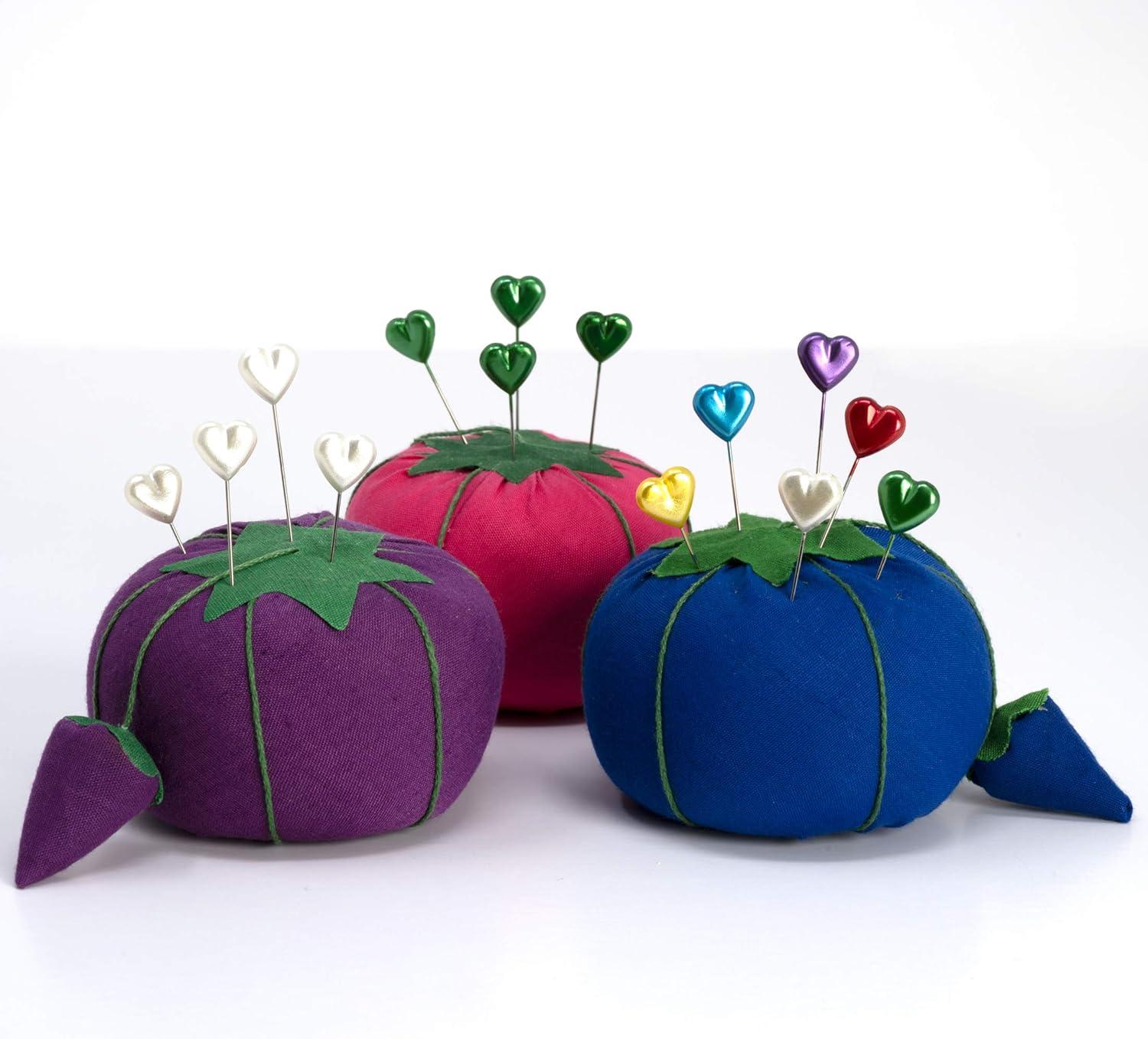 imageDritz 234quot Tomato Strawberry Emery Assorted Colors Pink Purple ampamp Blue 1 Count Pin Cushion Size 2 34Inch