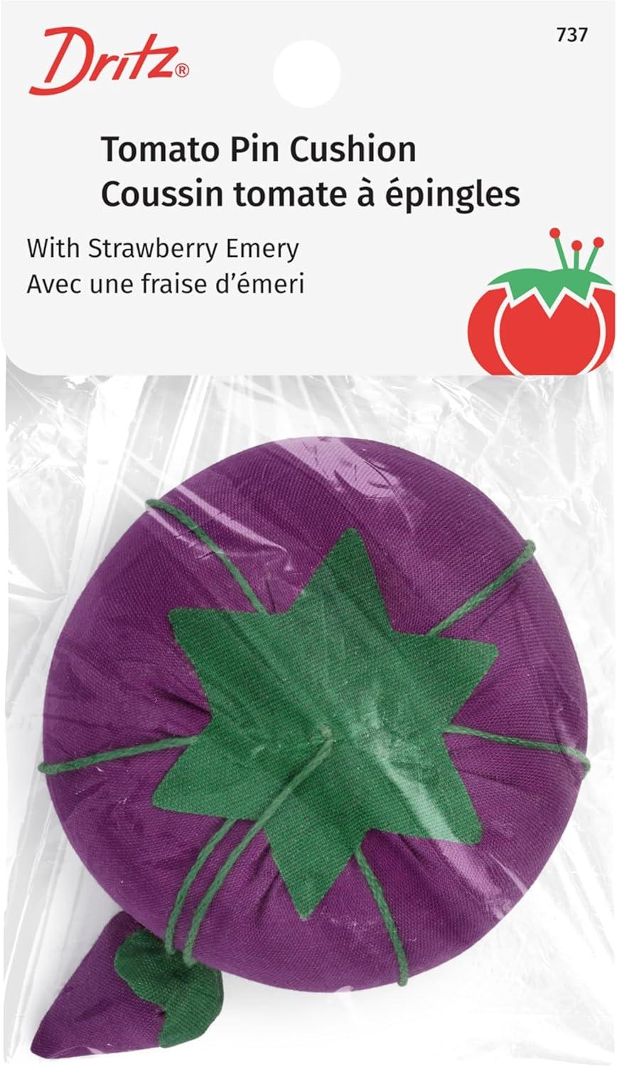 imageDritz 234quot Tomato Strawberry Emery Assorted Colors Pink Purple ampamp Blue 1 Count Pin Cushion Size 2 34Inch