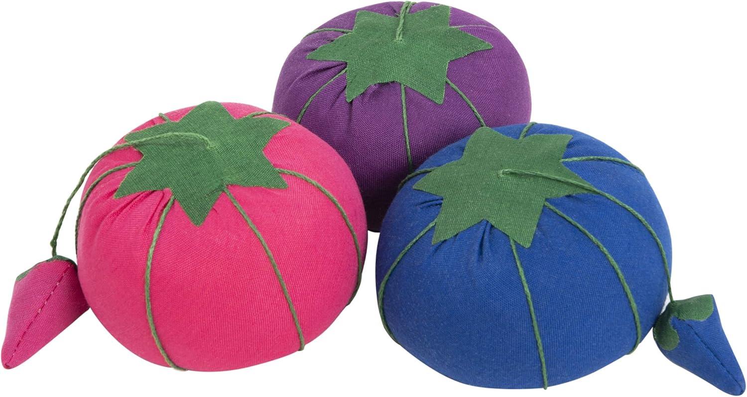 imageDritz 234quot Tomato Strawberry Emery Assorted Colors Pink Purple ampamp Blue 1 Count Pin Cushion Size 2 34Inch