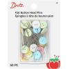 imageDritz 67 Flat Head Pins Button 134Inch 50Count134Inch
