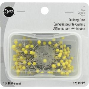 imageDritz 131 Quilting Pins Yellow 134Inch 175Count