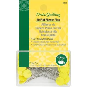 imageDritz 3069 Decorative Flat Head Pins 2Inch 50CountFlat Flower Pins