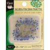 imageDritz 172 Glass Head Pins Ultra Fine 138Inch 150Count  Blue