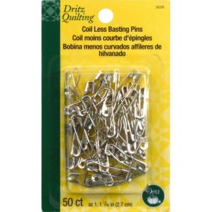 imageDritz Quilting Dritz 3026 Curved Coilless Safety Pins Size 1 50Count Nickel
