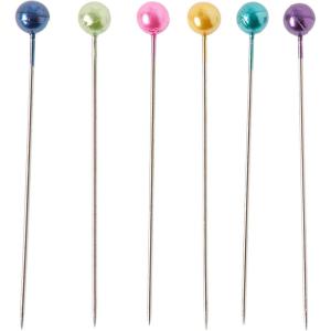 imageDritz Sew 101 112quot 75 Count Assorted Colors Pearlized Pins