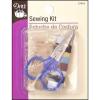 imageDritz Travel Scissors Pins Tape Measure Needles Threader Thread and Buttons Sewing Kit Multicolor6 Thread Colors