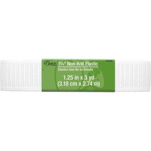 imageDritz 114quot 3Yards Long White NonRoll Elastic