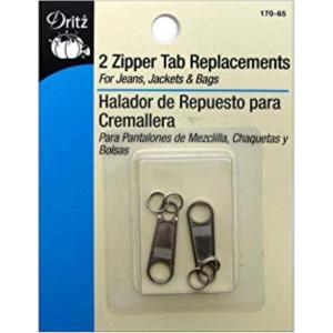 imageDritz 17065 Zipper Tab Replacements Nickel 2CountZipper Tab Replacements