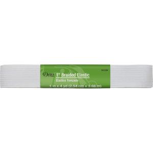 imageDritz 1quot 4Yards Long White Braided Elastic