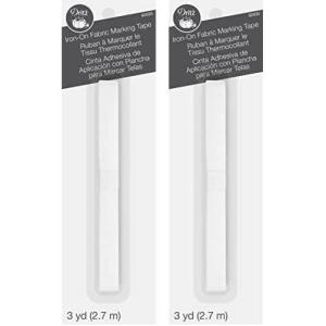 imageDritz Clothing Care 82630 IronOn Fabric Marking Tape 3Yards  White1 Count Pack of 2