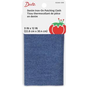 imageDritz Denim IronOn Patching Cloth 9 x 12Inch 1 Count Faded BlueFaded Blue