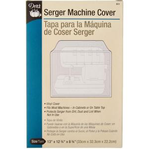 imageDritz Dust Sewing 15quot x 834quot x 6quot Frosted Vinyl Machine Cover ClearFor Sergers