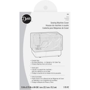 imageDritz Dust Sewing 15quot x 834quot x 6quot Frosted Vinyl Machine Cover ClearFor Sewing Machines