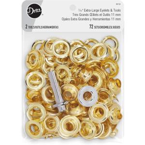 imageDritz Extra Tools Gold 72 Sets Eyelets XLarge 716quot Count