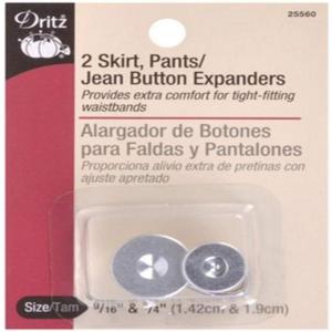 imageDritz Waistbands Size 916 and 34Inch 2 Count Button Expanders GreyFor Waistbands