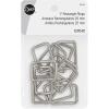 imageDritz 1quot Silver 12 pc Rectangle Rings Nickel CountNickel