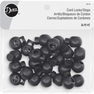 imageDritz Round Cord Stops Locks Black Bag ampamp Tote Accessories Black 6mm